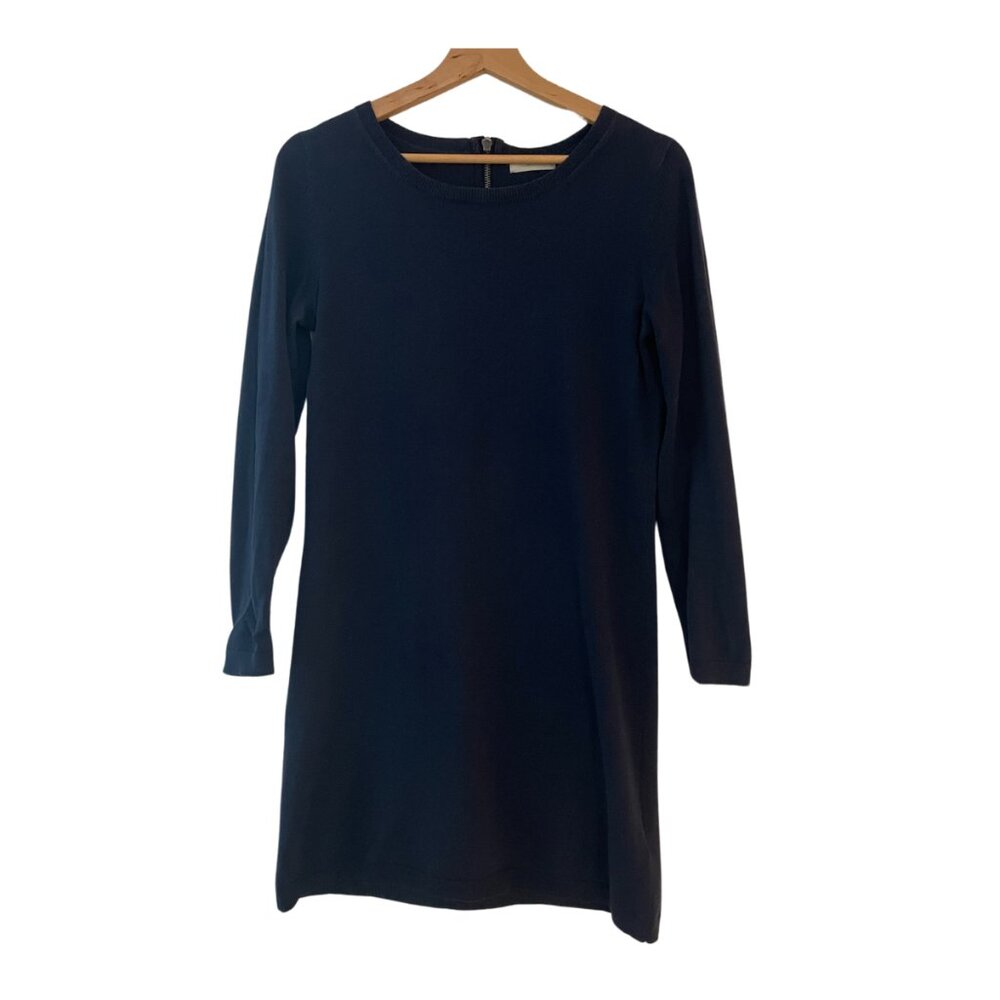 💙 Blue Knee-Length Dress – Size S – Elegant & Comfortable! 💙